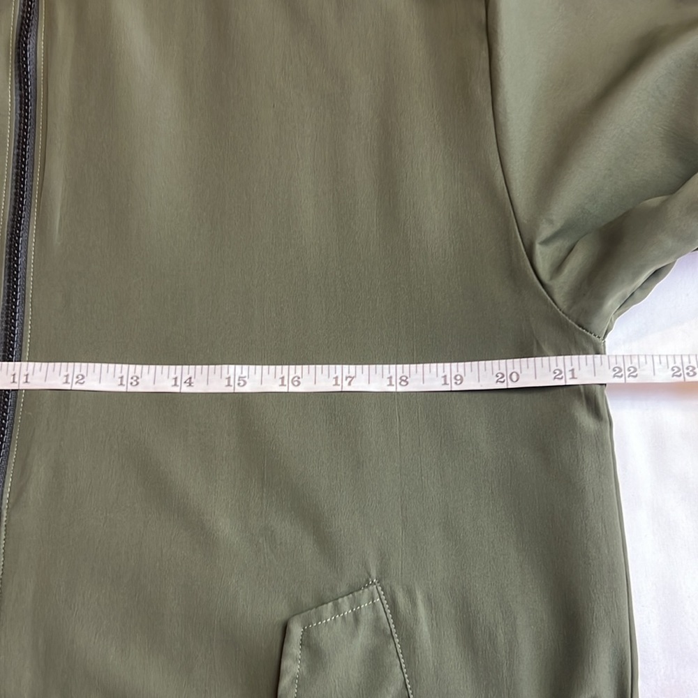 VS PINK Anorak Olive Green Rain Wind Breaker Jacket XS/S Full Zip Hood - Picture 8 of 10